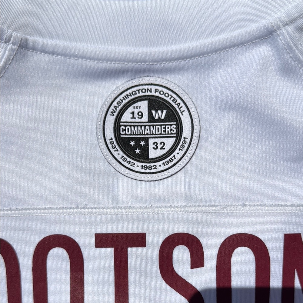 Men's L White Washington Commanders Jahan Dotson Jersey - Picture 4 of 6